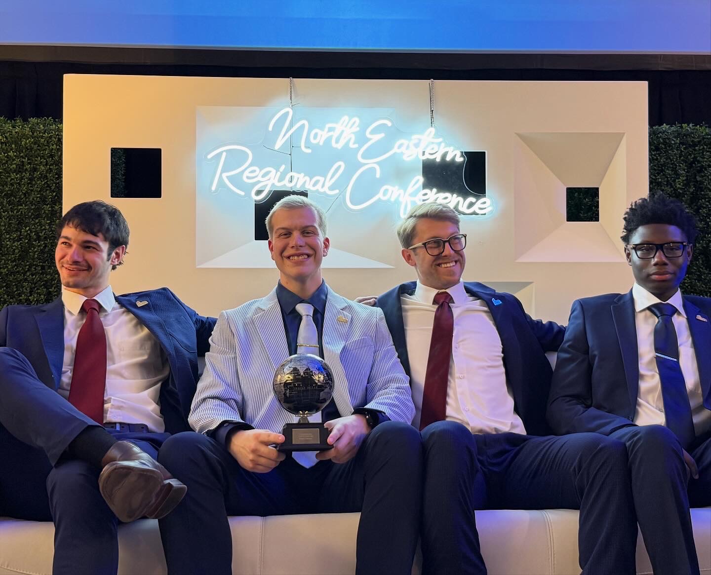 Tiber and Laurel team at North Eastern Regional Conference with award